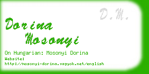 dorina mosonyi business card
